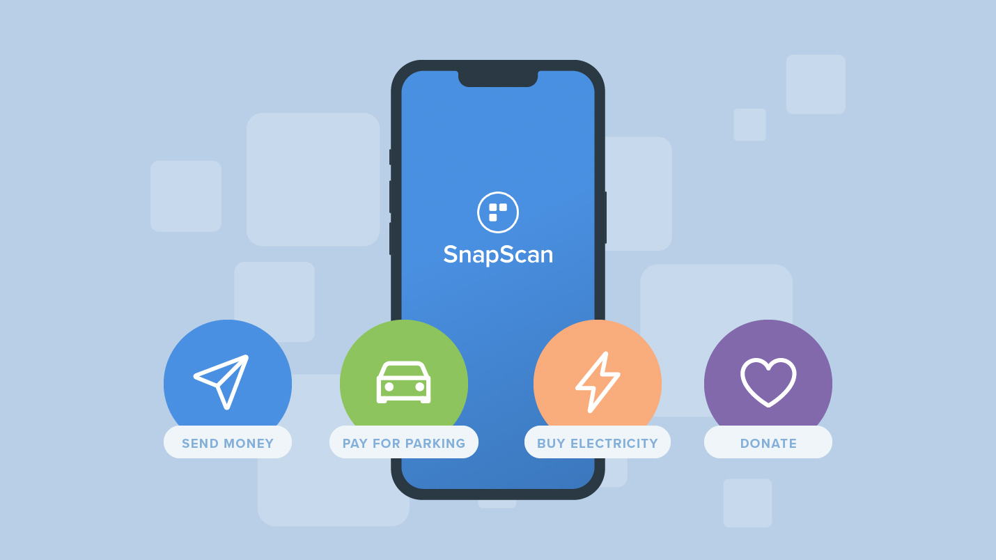 an illustration showing the various use cases of the SnapScan app