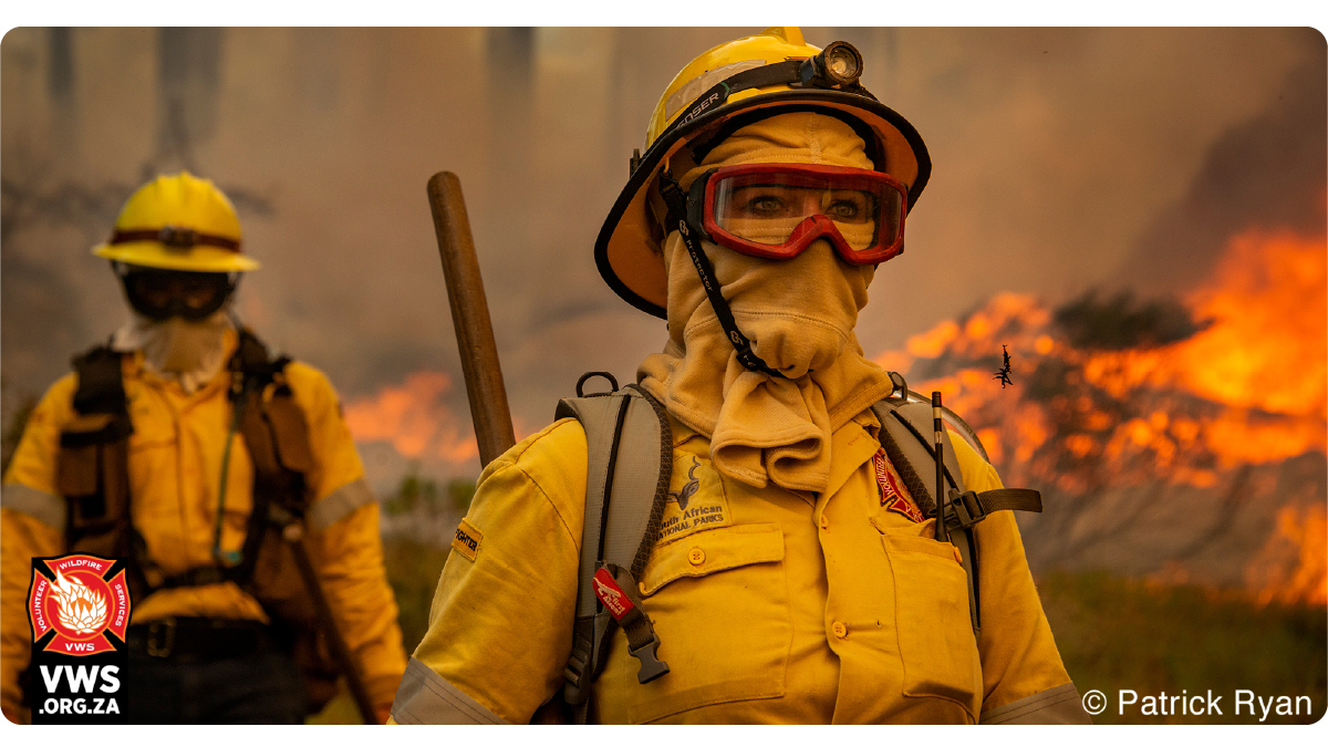 a woman firefighter from Volunteer Wildfire Services
